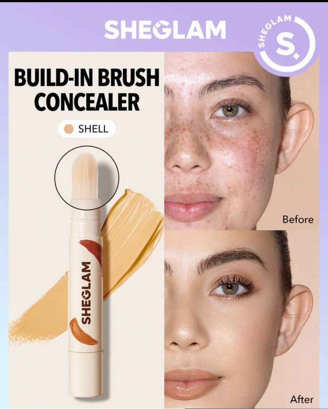 Sheglam build in brush concealer