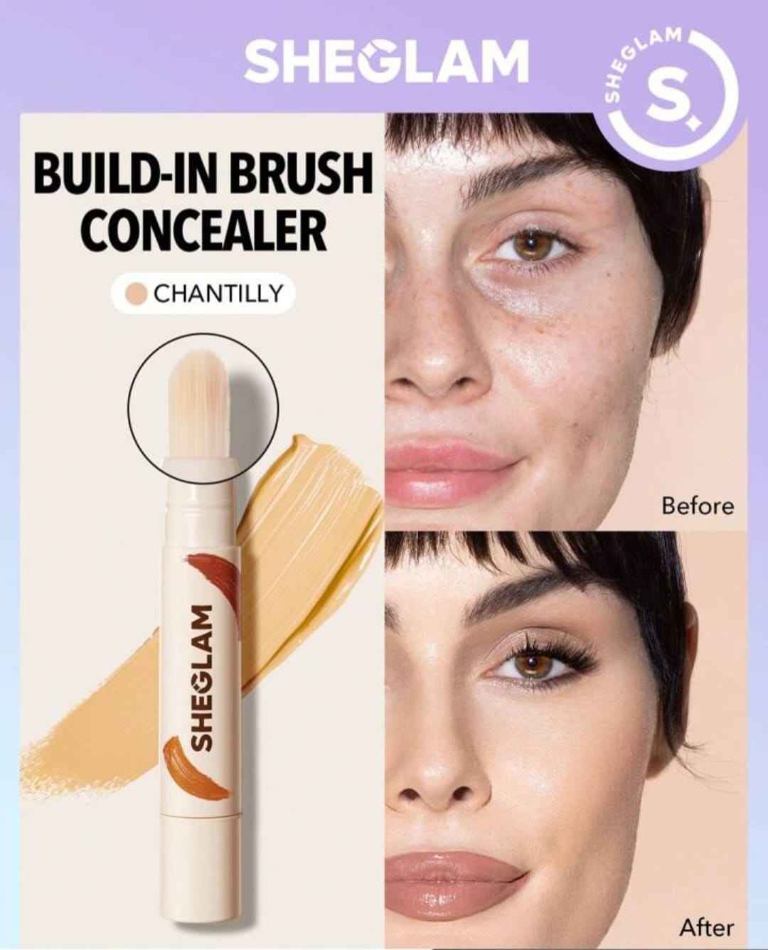 Sheglam build in brush concealer